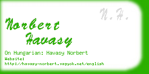 norbert havasy business card